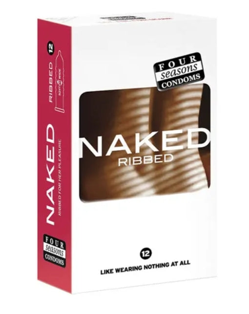 Four Seasons Naked Ribbed 12 pack condoms - Club X